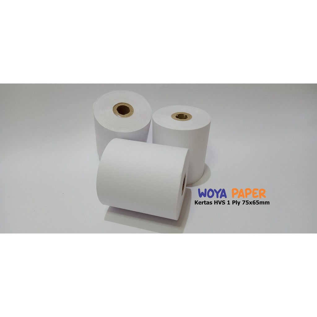 Jual WOYA Kertas Kasir Struk Paper Roll HVS 1ply 75x65mm POS Printer