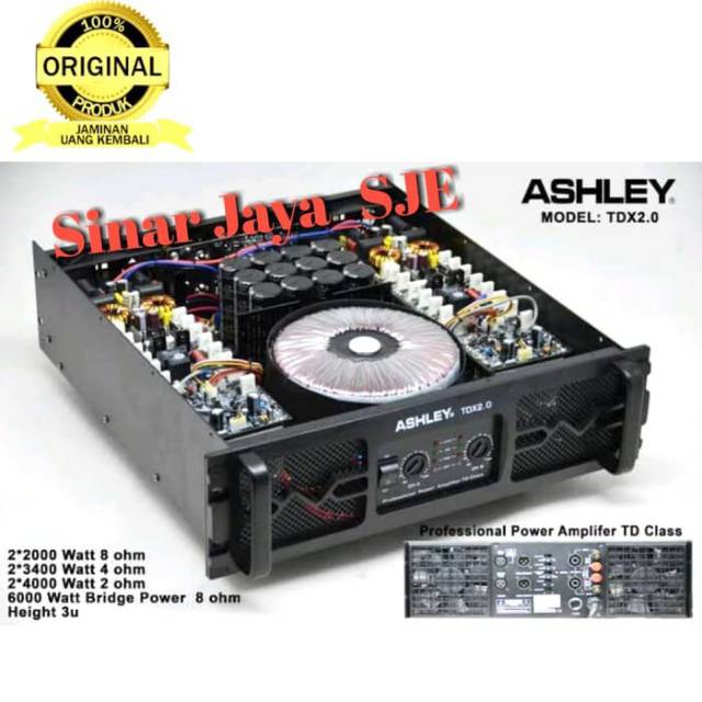 Jual POWER ASHLEY TDX 2 0 POWER AMPLIFIER ASHLEY TD CLASS Shopee