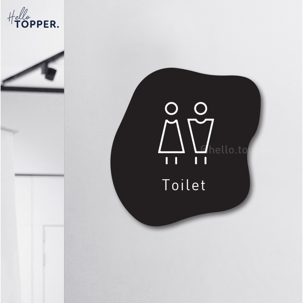 Jual Toilet Sign Board Akrilik Print Signage Acrylic Petunjuk Nama