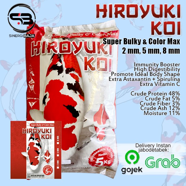 Jual Pakan Ikan Koi Pelet Ikan Koi HIROYUKI SUPER BULKY COLOR MAX