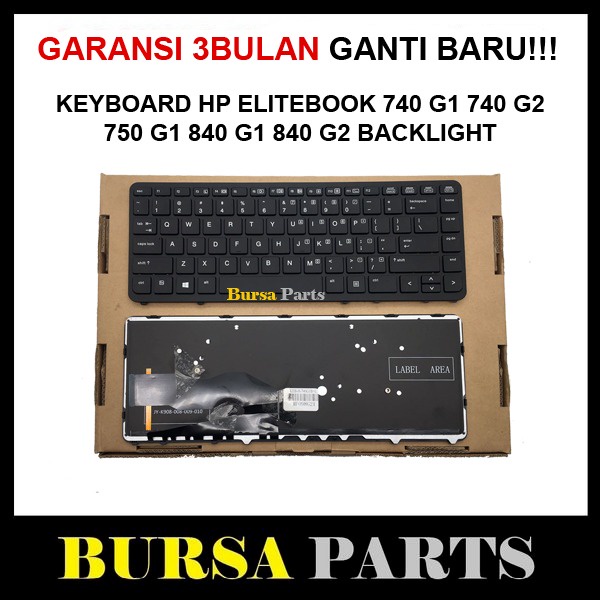 Jual Keyboard HP EliteBook 740 G1 750 G1 840 G1 850 G1 NO Pointer