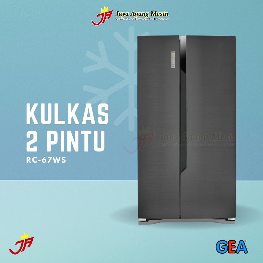 Jual Kulkas Gea RC 67WS Kulkas 2 Pintu Kulkas Pintu Menyamping