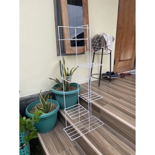 Jual BESI 6 MM RAK BUNGA TINGGI 1 METER POT BUNGA KOTAK RAM TANGGA