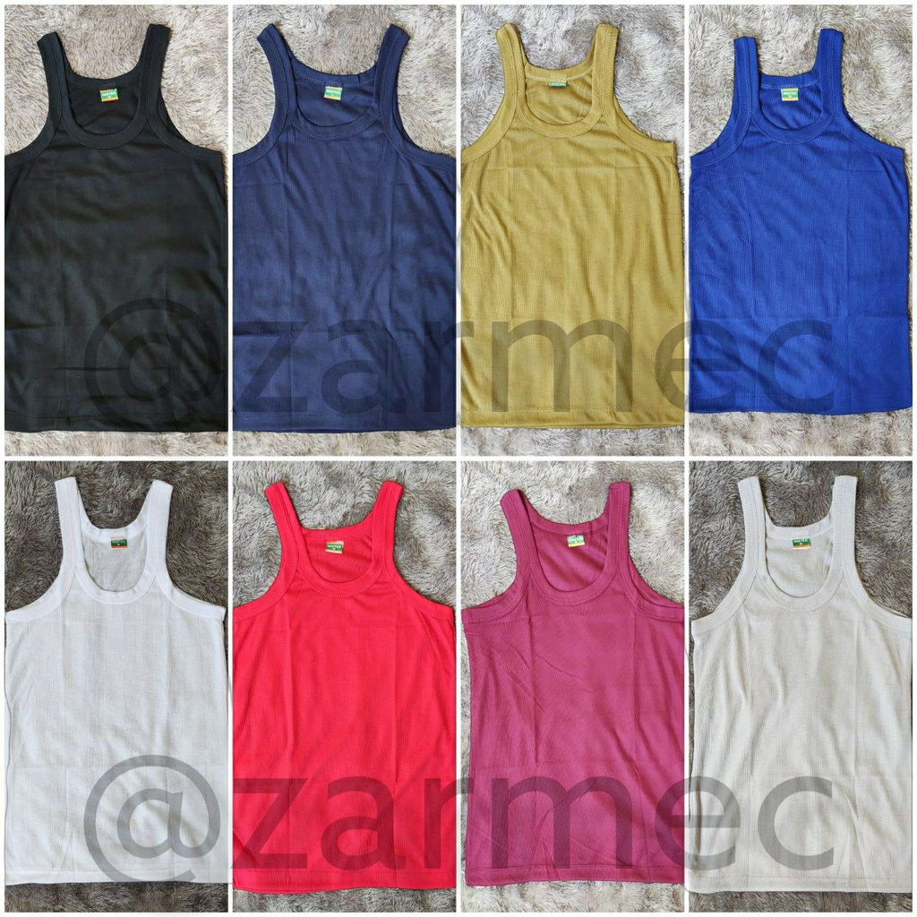 Jual Kaos Singlet Kutang Pria Warna Putih Hitam Merah Biru Kuning Hijau