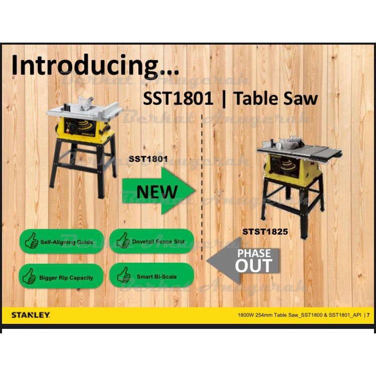 Jual STANLEY SST 1801 STST 1825 Table Saw 10 Mesin Gergaji Meja