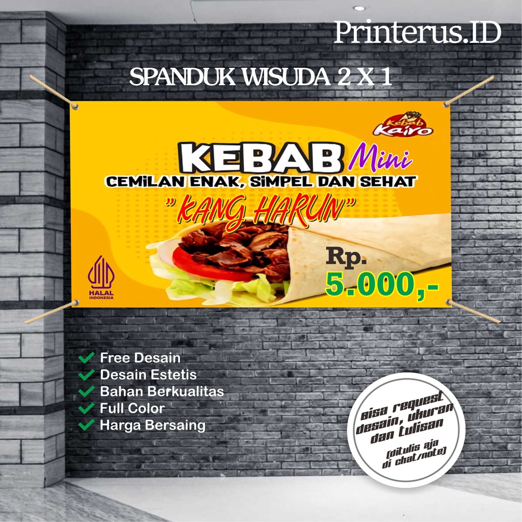 Jual Spanduk Banner Jualan Kebab Murah X M Shopee Indonesia