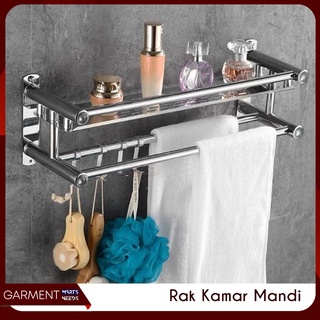 Jual Rak Kamar Mandi Gantung Tempat Handuk Sabun Stainless Steel