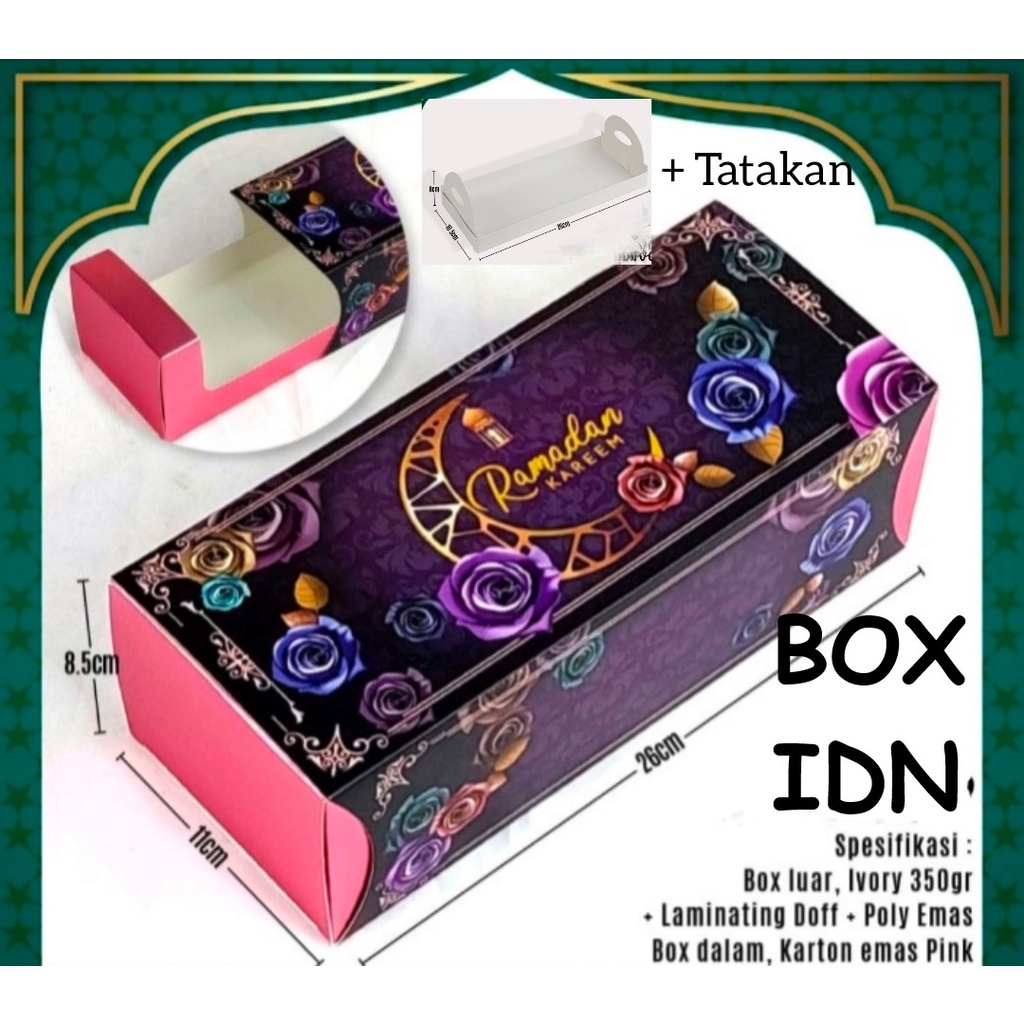 Jual Box Lebaran X Box Cake Roll Box Lebaran Bolu Gulung Idul Fitri