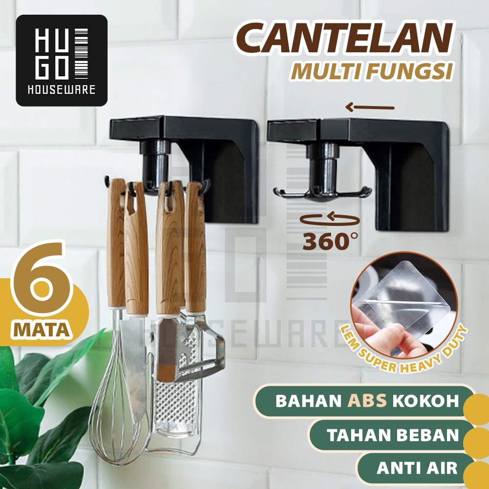 Jual Hugo Gantungan Alat Dapur Spatula Sutil Kaitan Tempel Dapur Putar