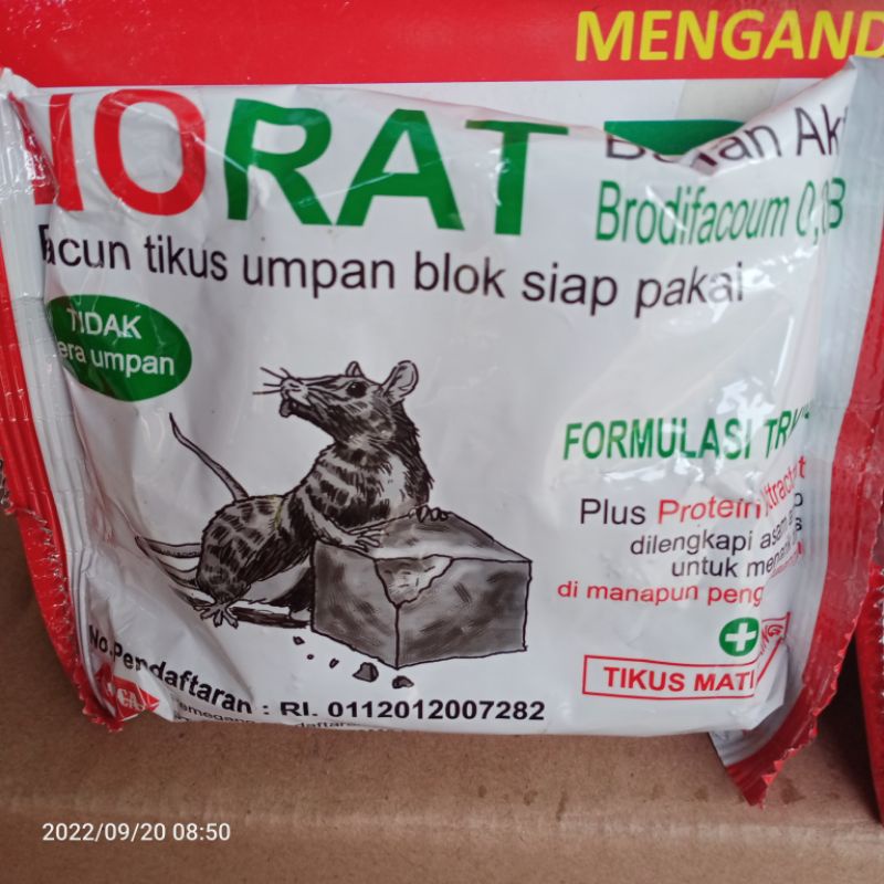 Jual Racun Tikus Norat Kemasan Gram Bahan Aktif Brodifacoum Bb