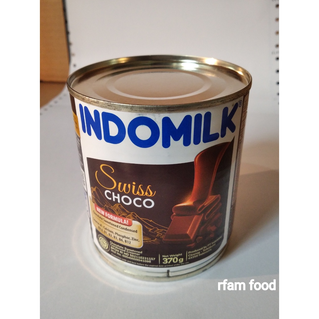 Jual SUSU KENTAL MANIS INDOMILK COKELAT KALENG 370Gr SWISS CHOCO