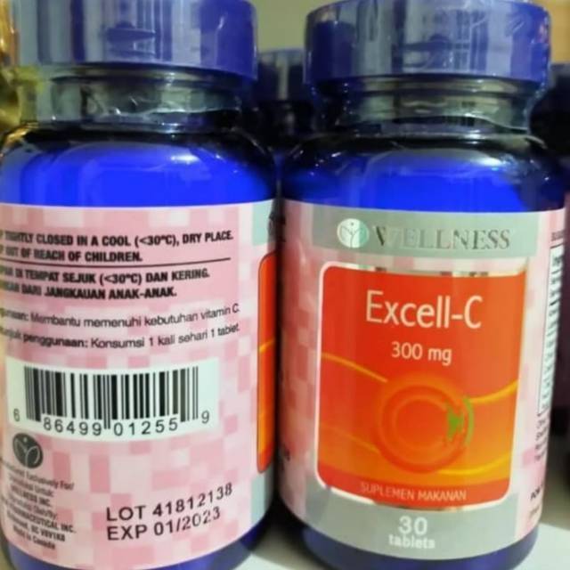 Jual Vitamin C Multivitamin Wellness Excell C 300mg 30 Tablet ORI 100