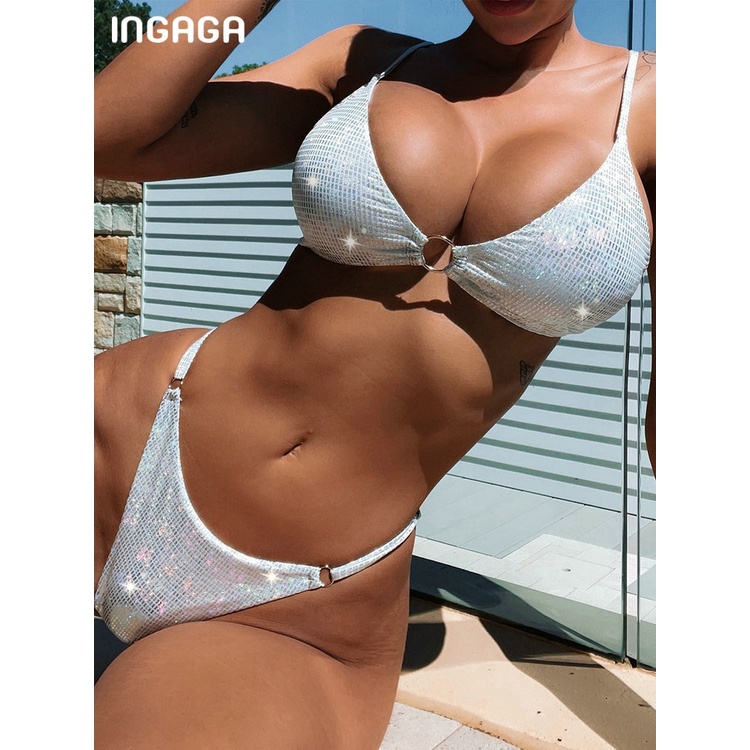 Jual PREORDER INGAGA Sexy Micro Bikini Ring Linked Womens Swimsuits