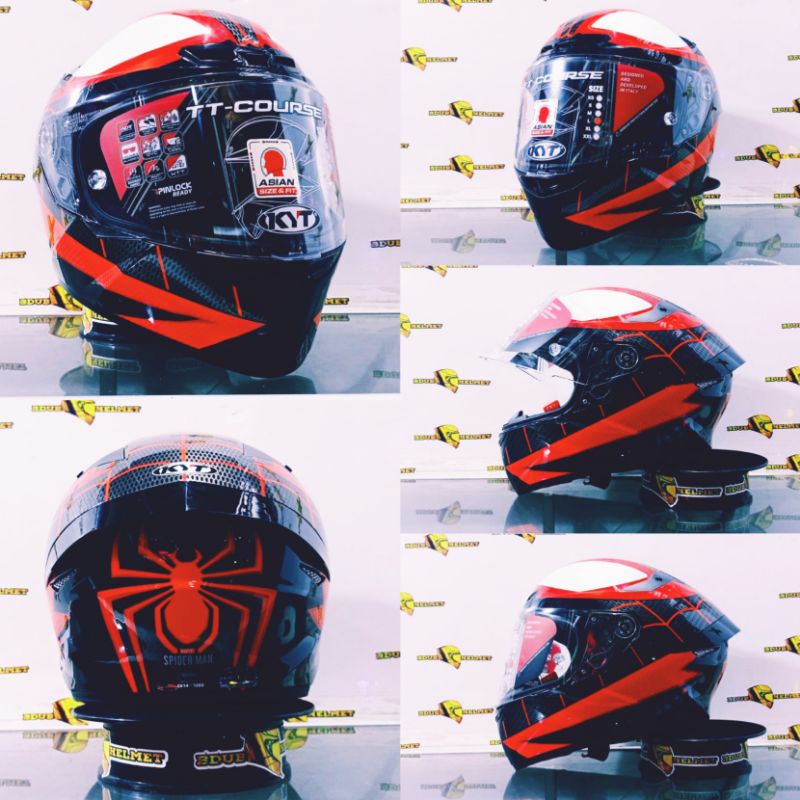 Jual Helm Full Face Kyt Tt Course Motif Marvel Venom Spiderman Paket