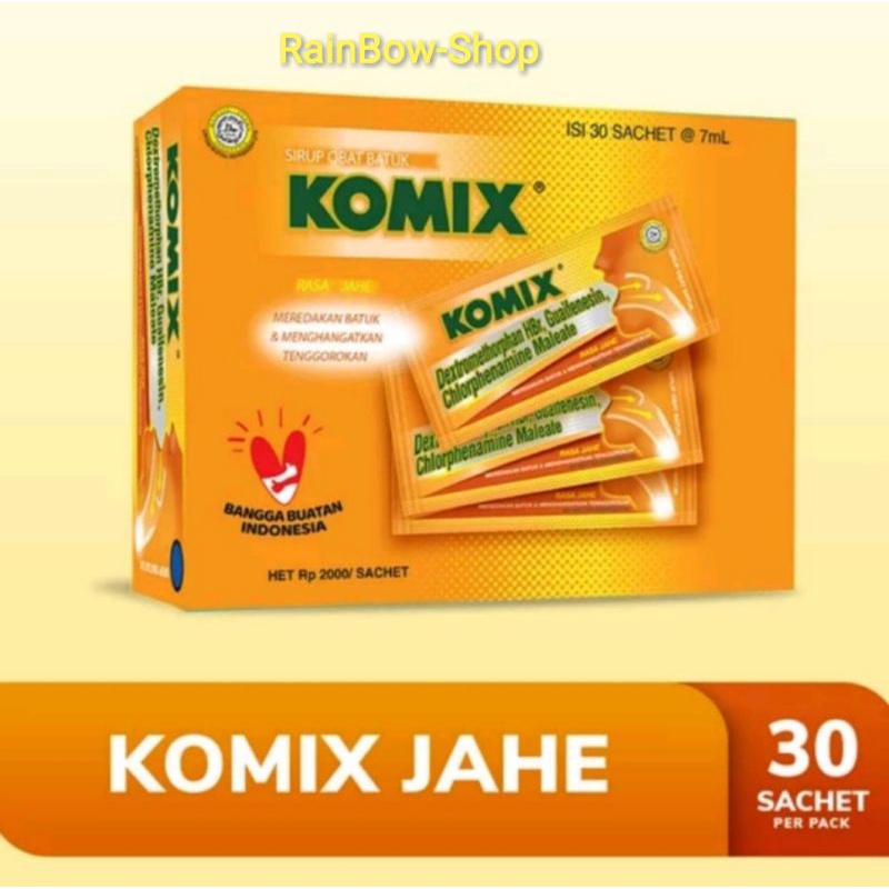 Jual Obat Batuk KOMIX Adult Jahe 1 Box Isi 30 Sachet Shopee Indonesia