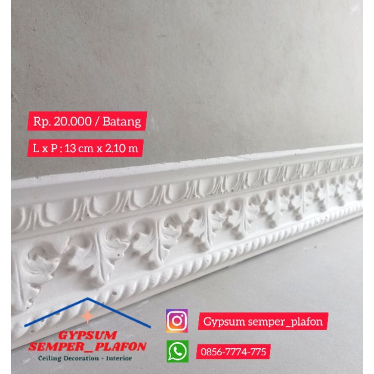 Jual List Profil Plafon Motif Cemara 18 Cm Lis Profil Gypsum Semper