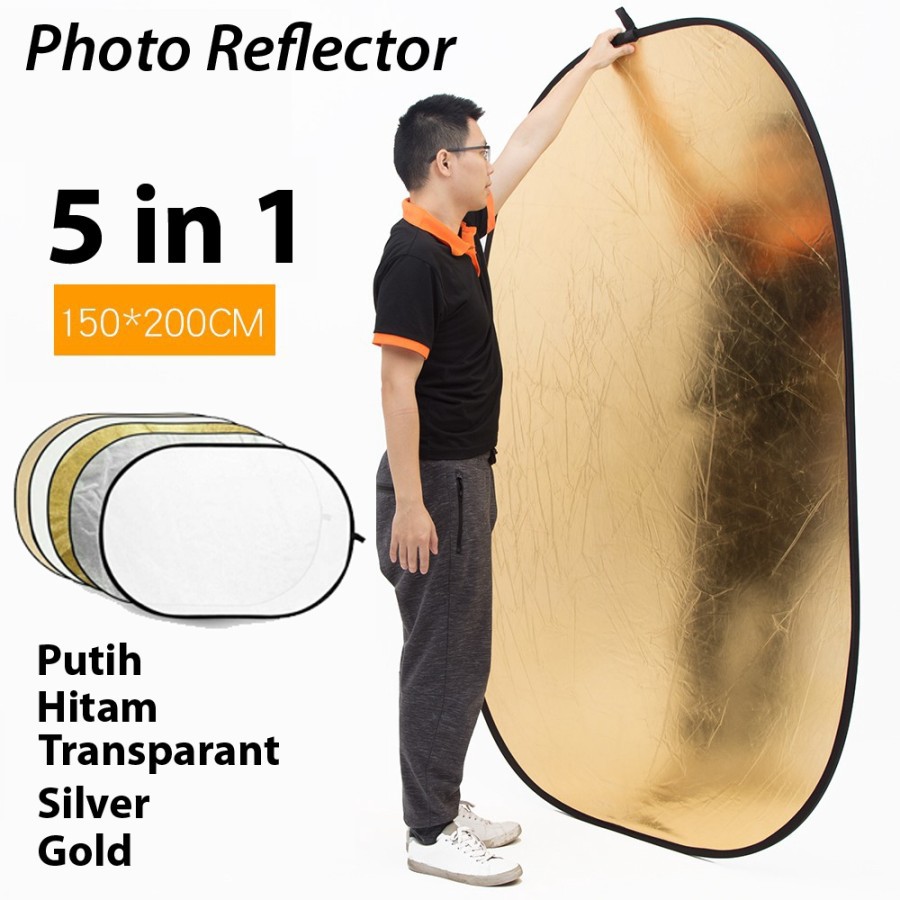 Jual Reflector Reflektor 5 In 1 Oval 150x200 Cm For Godox Yongnuo