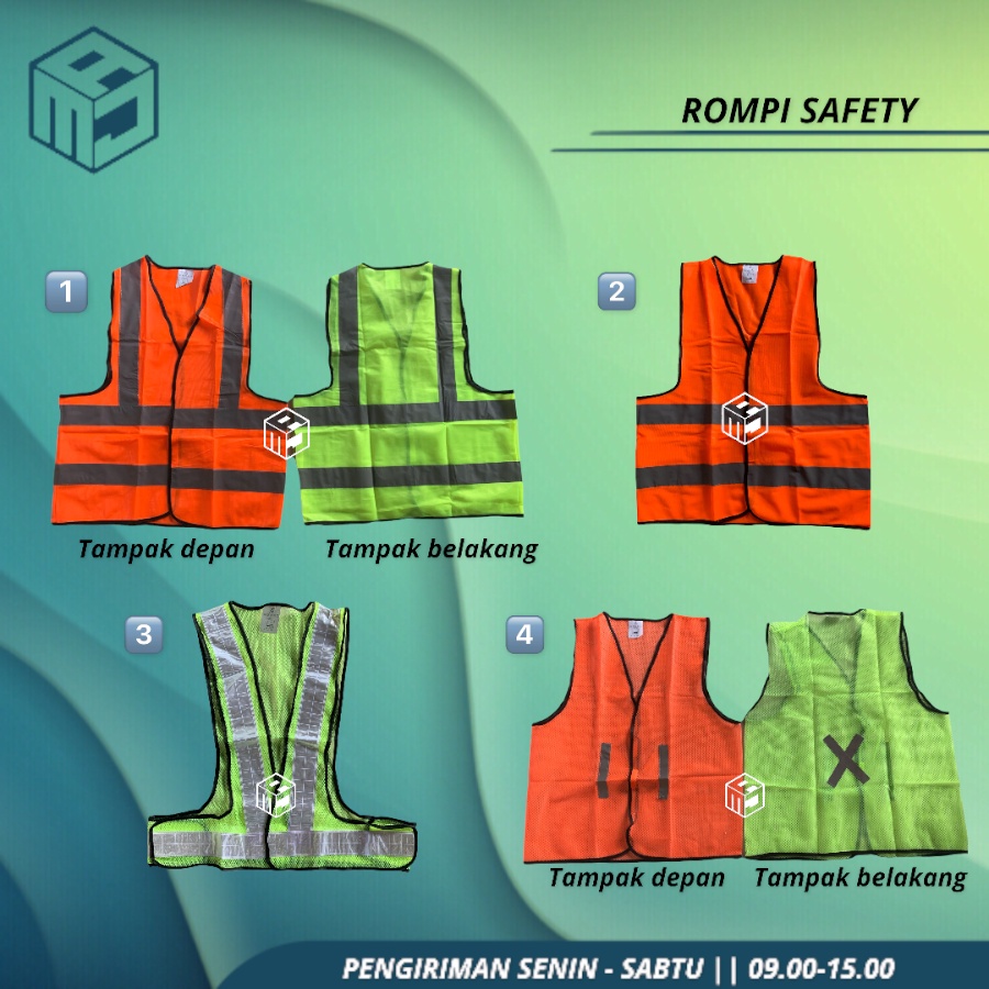 Jual Rompi Safety Vest Rompi Jaring Rompi Proyek Rompi Jala Rompi