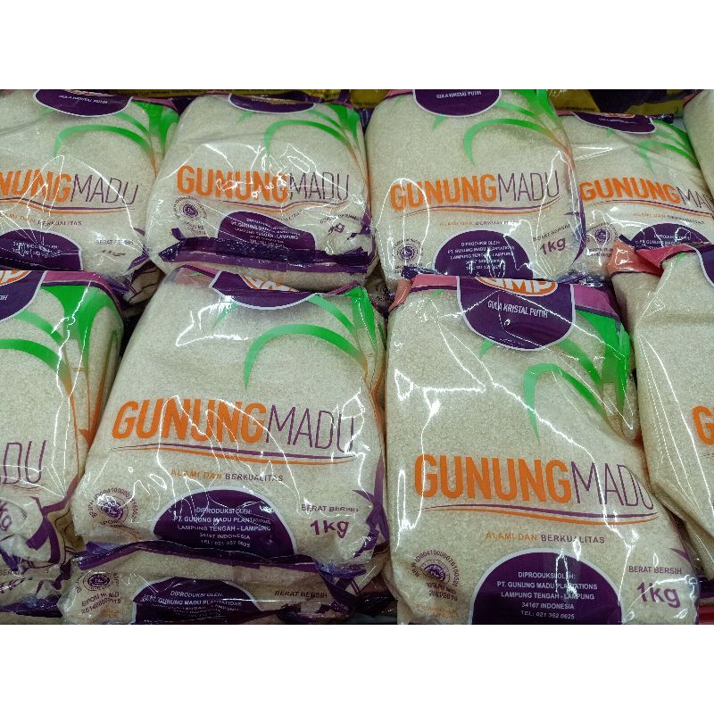 Jual GULA PASIR GUNUNG MADU KEMASAN 1 KG Shopee Indonesia