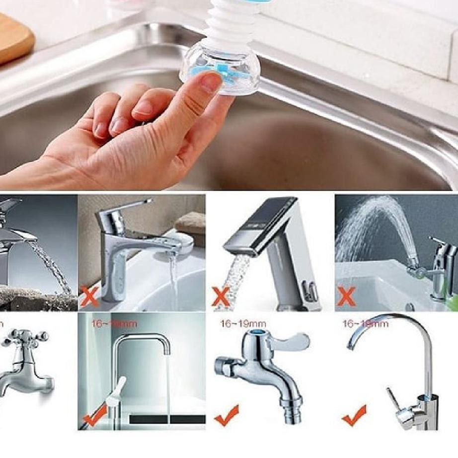 Jual Murah PKA Sambungan Kran Air Water Faucet Extender Fleksibel