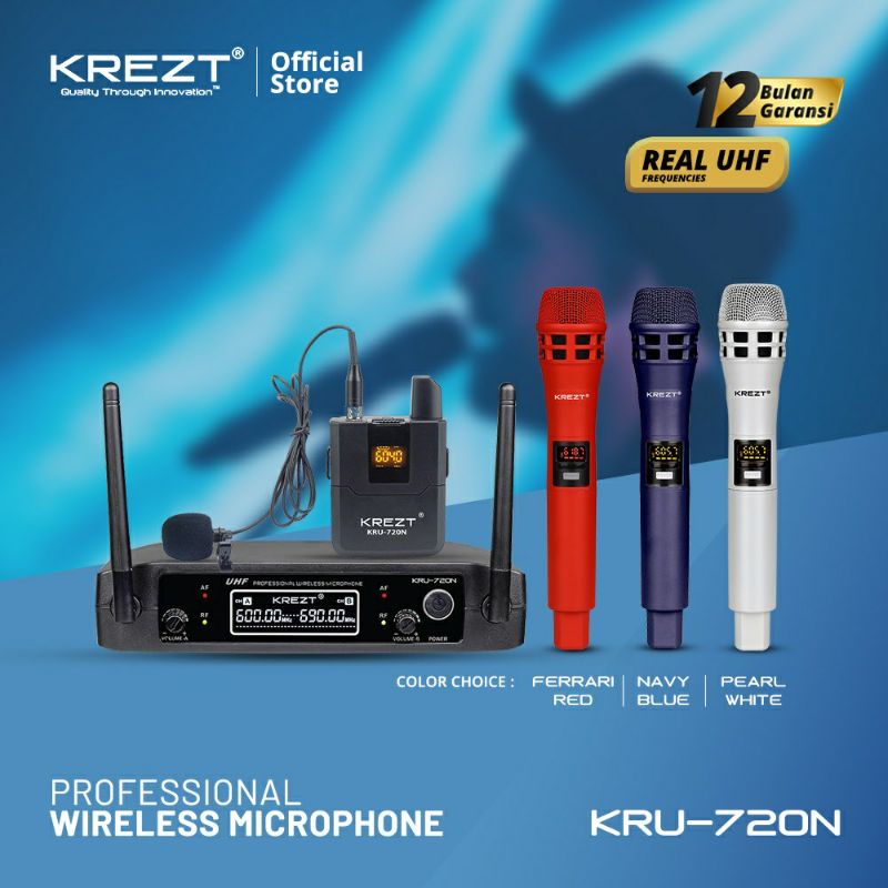 Jual Mic Wireless Krezt Kru 720N Original Krezt Kru720 Kru720 Shopee