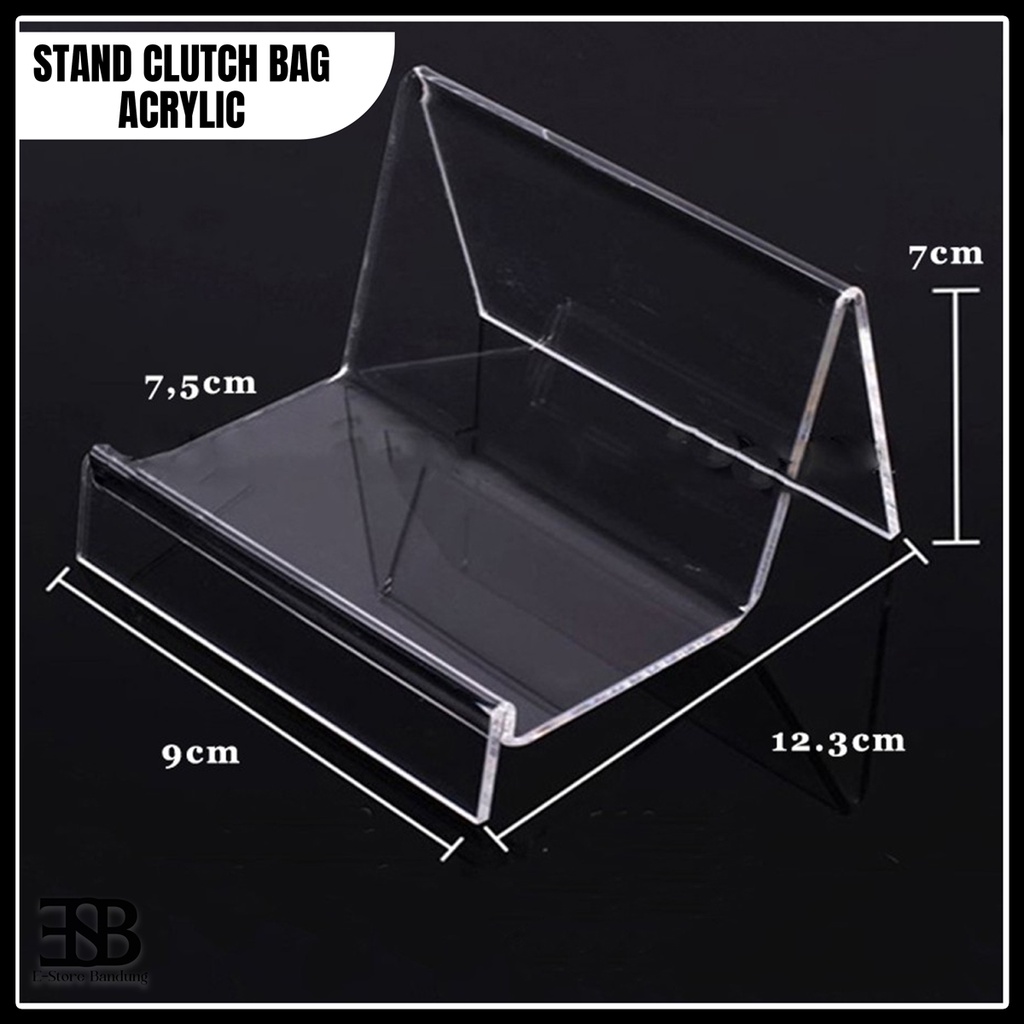 Jual Display Rack Pouch Acrylic Holder Dompet Akrilik Rak Tas