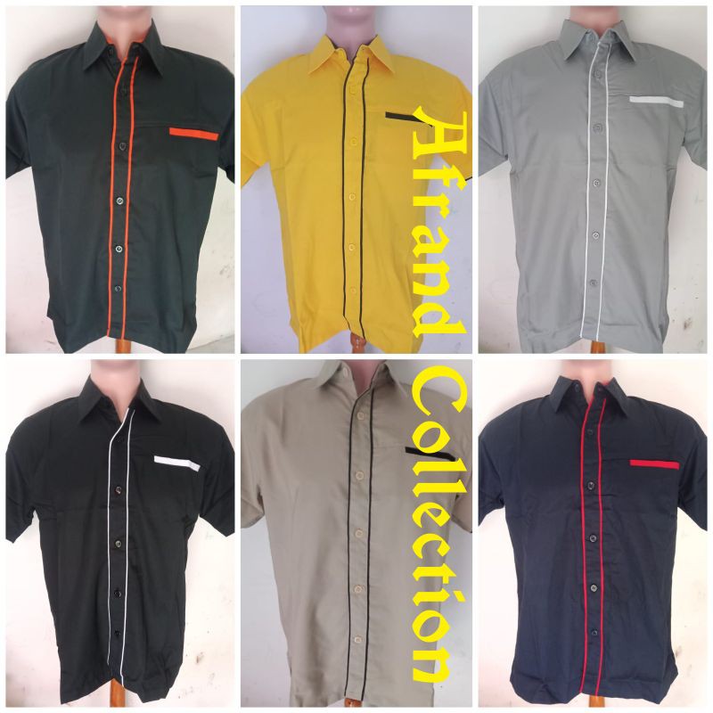 Jual New Model Seragam Kombinasi Kemeja Seragam Baju Kerja Seragam