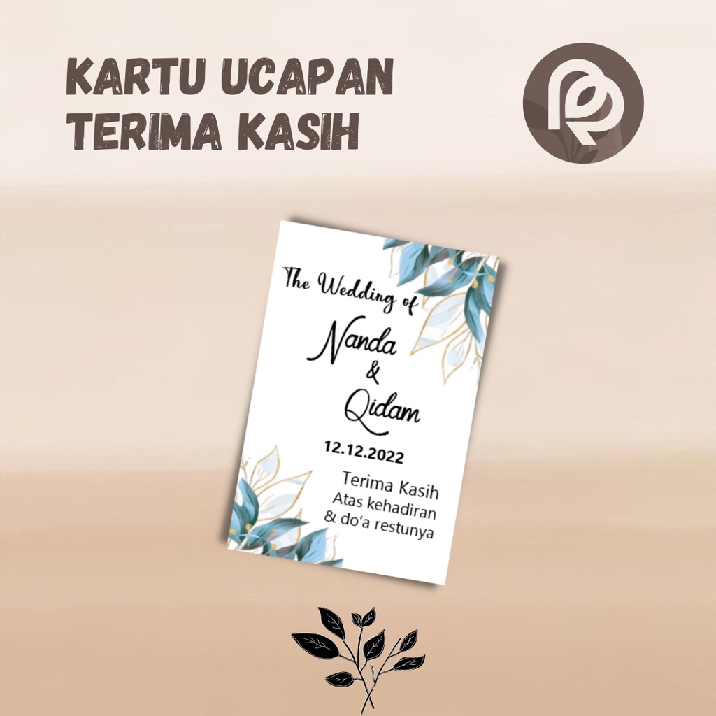 Jual Kartu Ucapan Terimakasih Wedding Shopee Indonesia