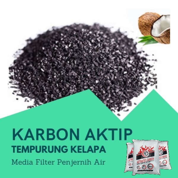 Jual Karbon Aktif Arang Tempurung Kelapa Media Filter Penjernih Air