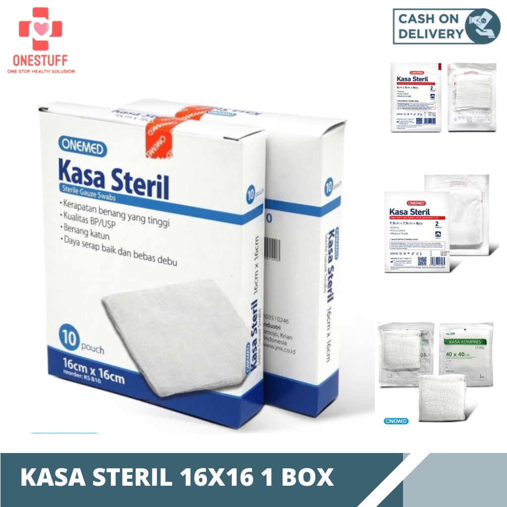 Jual Onemed Kasa Steril Cm X Cm Penutup Luka Isi Pouch Sterile