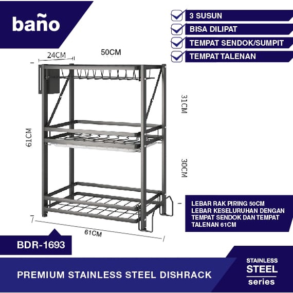 Jual Rak Tirisan Piring Rak Cuci Piring Staianless Stell Susun