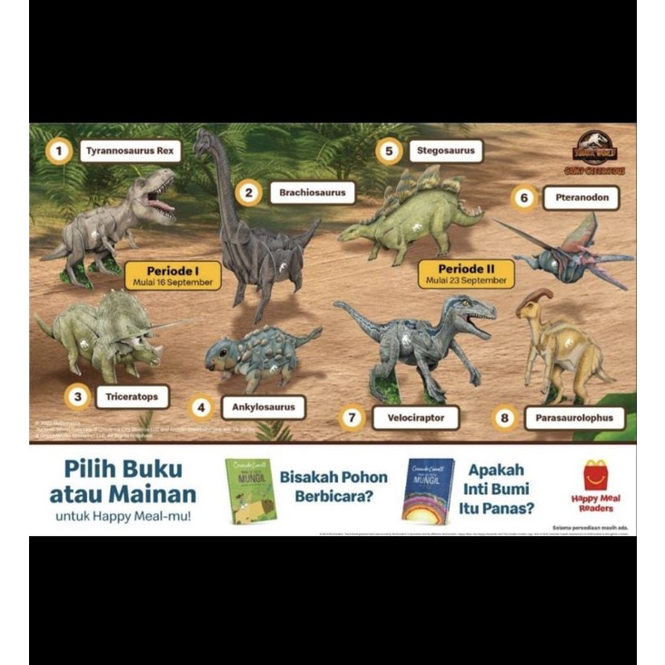 Jual Happy Meal Mcd Mcdonalds Jurassic World Camp Cretaceous Shopee