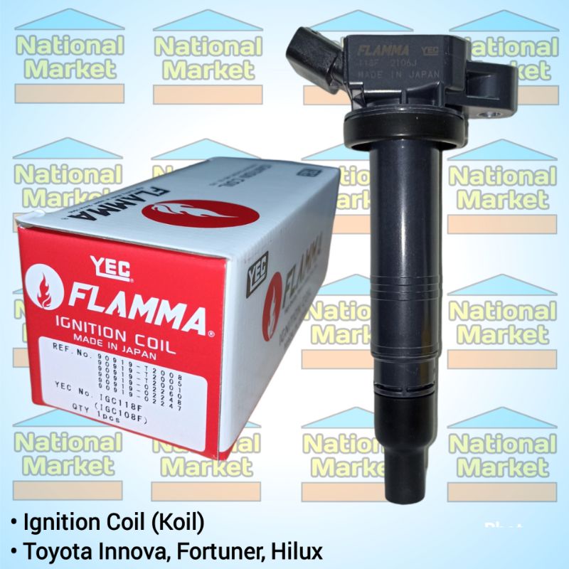 Jual YEC FLAMMA IGC118F Ignition Coil Koil Fortuner Innova Hilux JAPAN