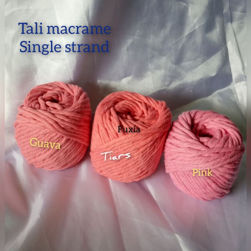 Jual Single Strand Tali Katun Macrame Mm Warna Pastel Shopee Indonesia