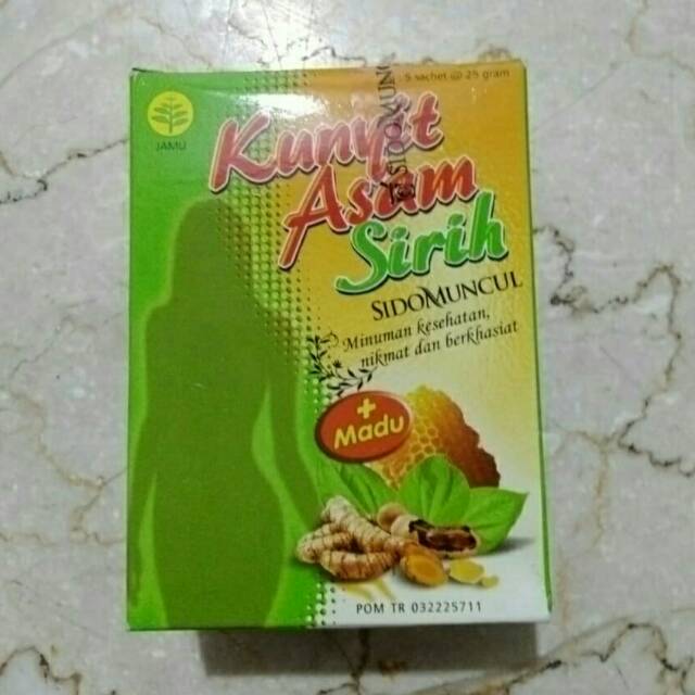 Jual KUNYIT ASAM SIRIH SIDOMUNCUL MADU 1 Box Isi 5 Sachets