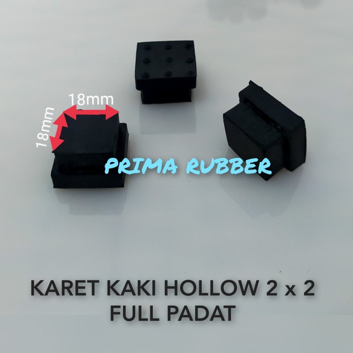 Jual KARET KAKI HOLLOW 2x2 FULL PADAT KAKI MEJA RAK KURSI BESI HOLLOW