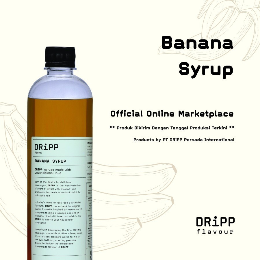 Jual DRiPP Aneka Syrup Dripp Hazelnut Vanila Caramel Dripp Sirup