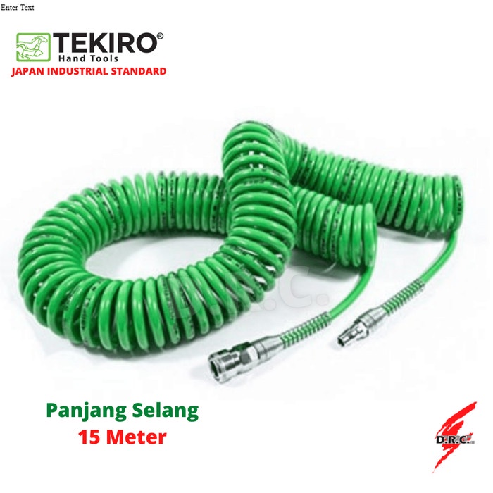 Jual TEKIRO Recoil Hose 15 Meter Selang Angin Kompresor Spiral