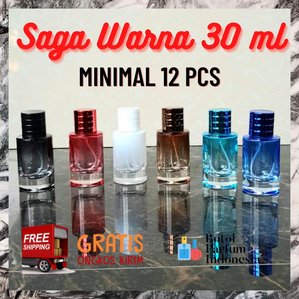 Jual BOTOL PARFUM KOSONG SPRAY KACA 30 ML SAGA WARNA 30 ML Shopee