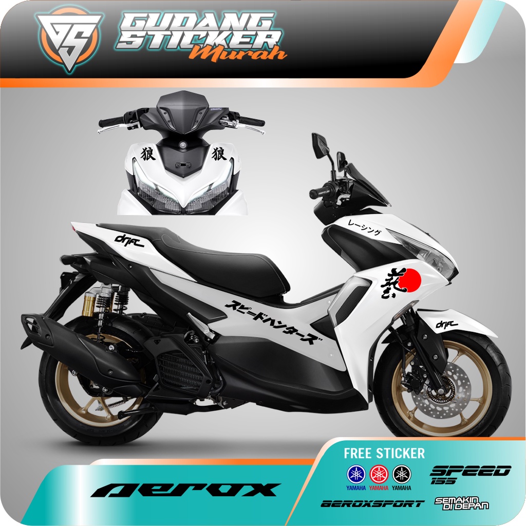 Jual Striping Cutting Yamaha Aerox Tulisan Jepang Jdm Simpel Aksesoris