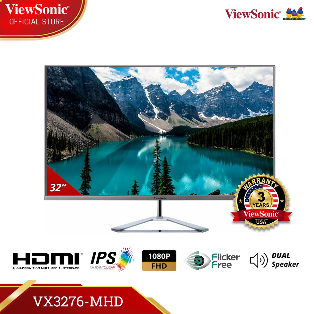 Jual ViewSonic 32 Entertainment Monitor VX3276 MHD Full HD 1080p