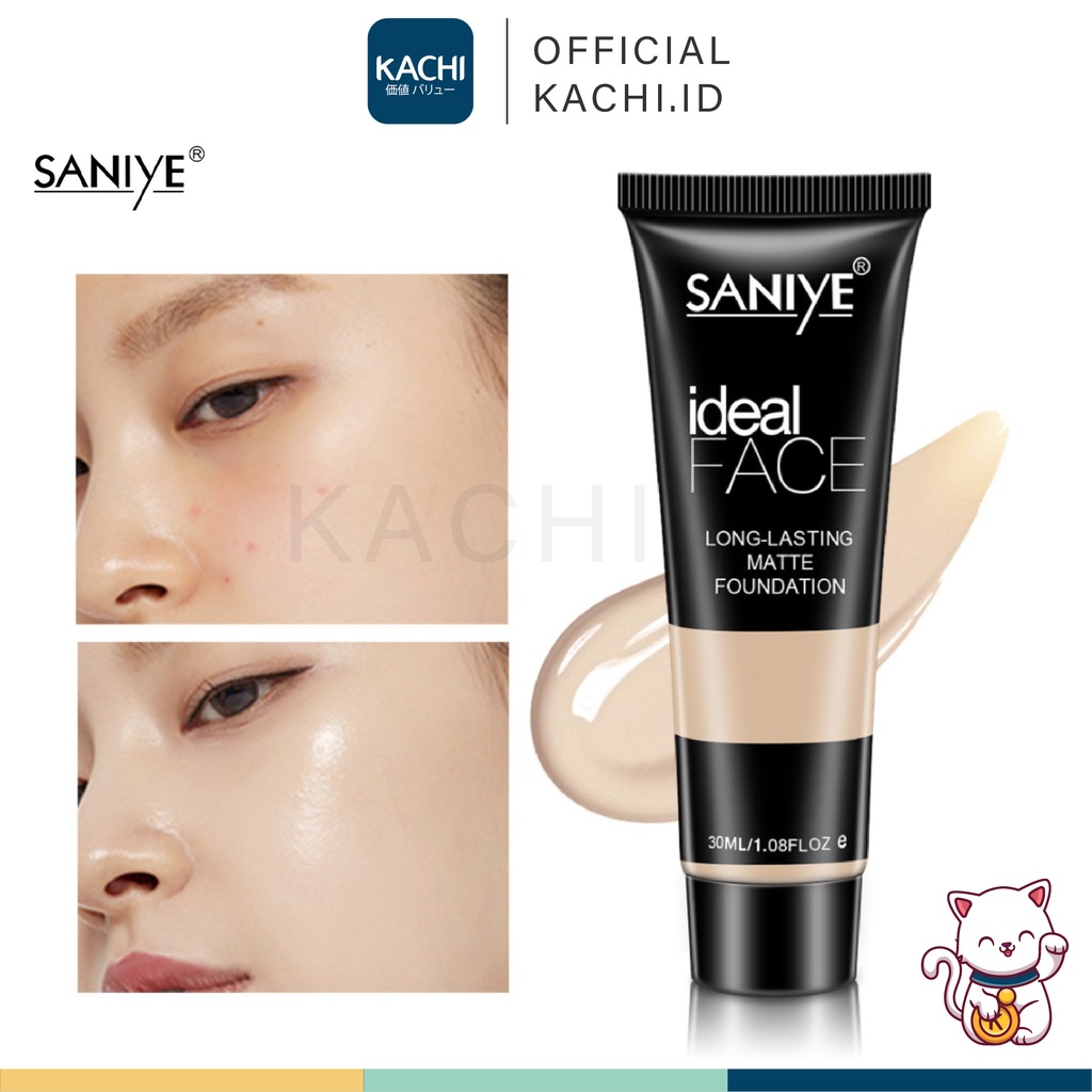 Jual Kachi Saniye Foundation Cair Matte Poreless Liquid Foundation