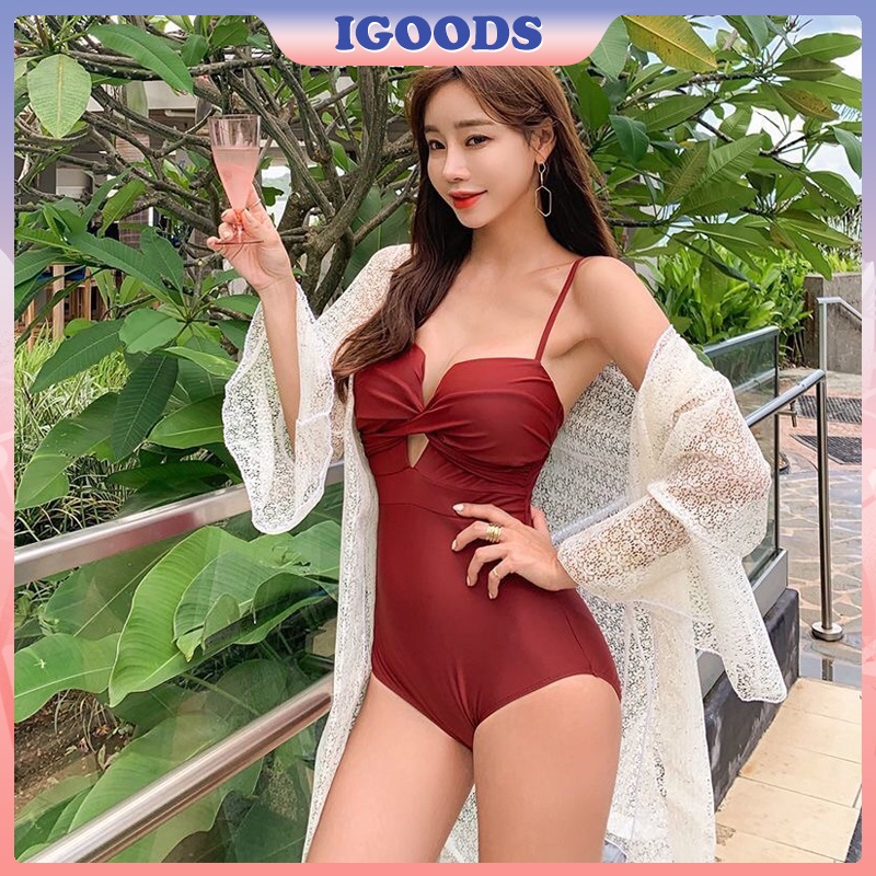 Jual Gaya Korea Swimsuit Wanita Tali Bisa Di Adjust Backless Bikini