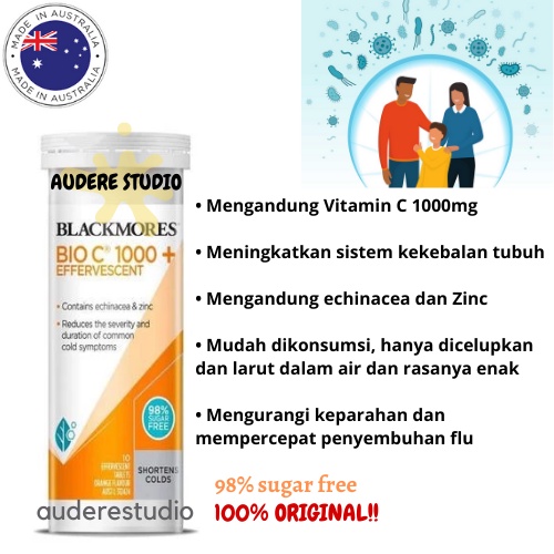 Jual Blackmores BIO C 1000mg Effervescent With Echinacea Zinc