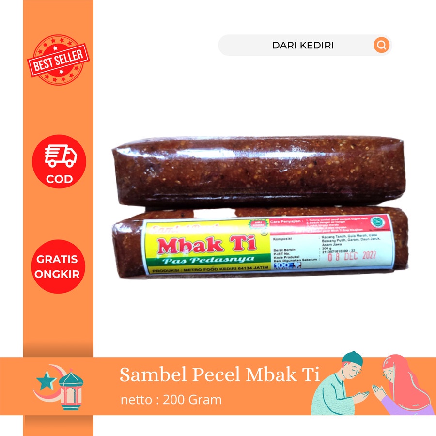 Jual Bumbu Sambal Pecel Mbak Ti Gr Khas Kediri Shopee Indonesia