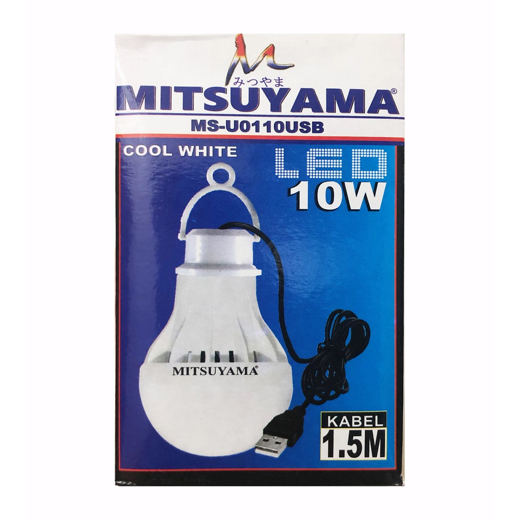 Jual LAMPU LED USB MITSUYAMA 10W 10 WATT PORTABLE POWERBANK EMERGENCY