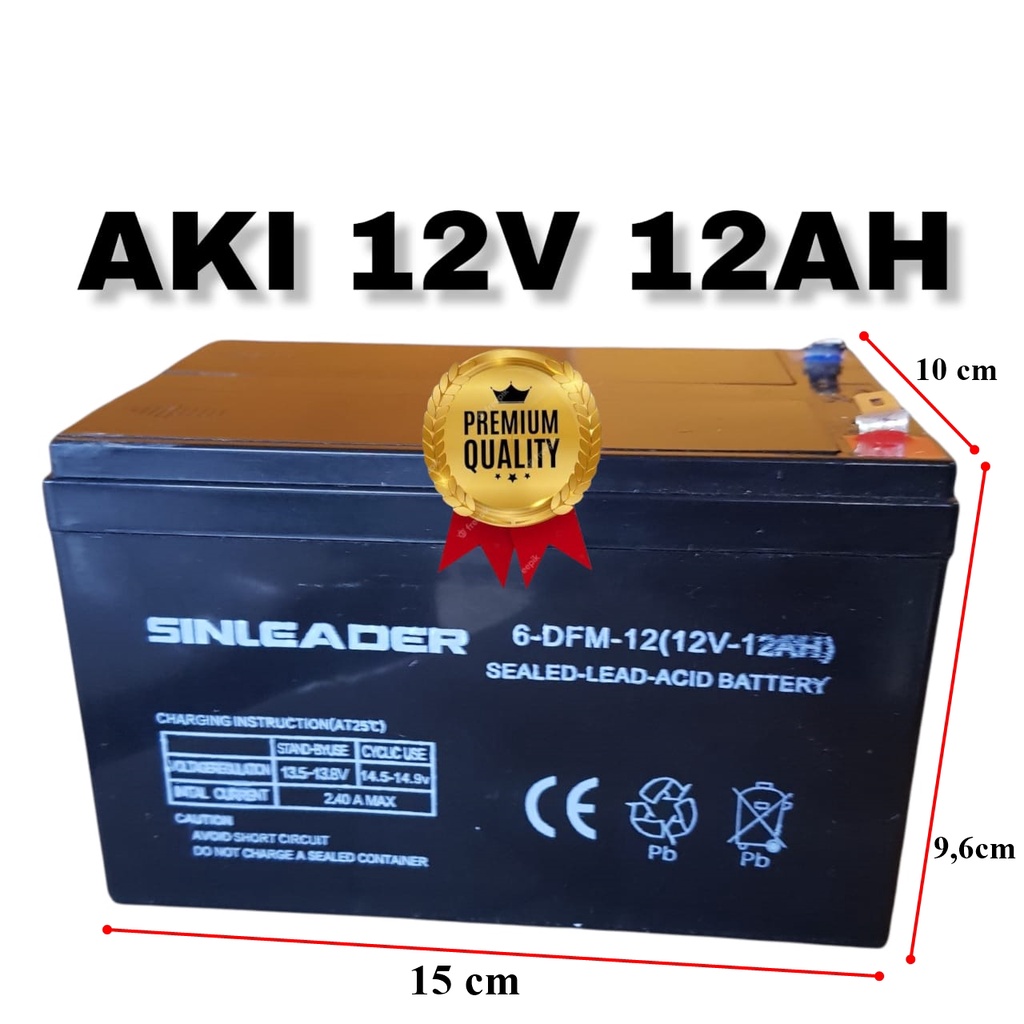 Jual BATERAI AKI SPRAYER ELEKTRIK SEPEDA LISTRIK 12V 12AH SINLEADER