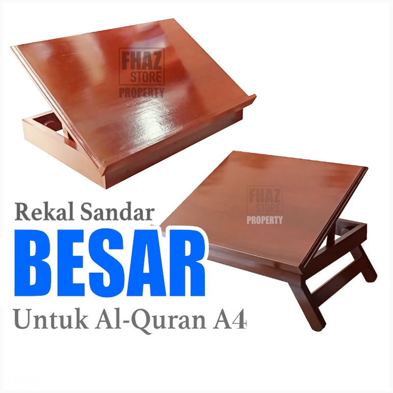 Jual Meja Ngaji Al Quran Rekal Alquran Sandar Kayu Ukuran Besar Bisa