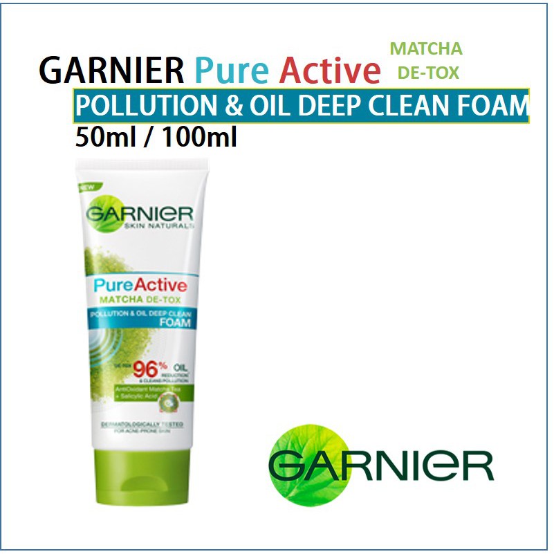 Jual GARNIER PURE ACTIVE MATCHA DEEP CLEAN 50ML Shopee Indonesia