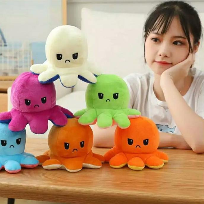 Jual Original Boneka Gurita Cumi Octopus Doll Berubah Bolak Balik